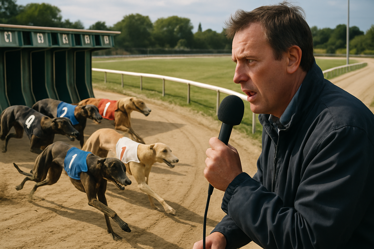 Greyhound race commentary