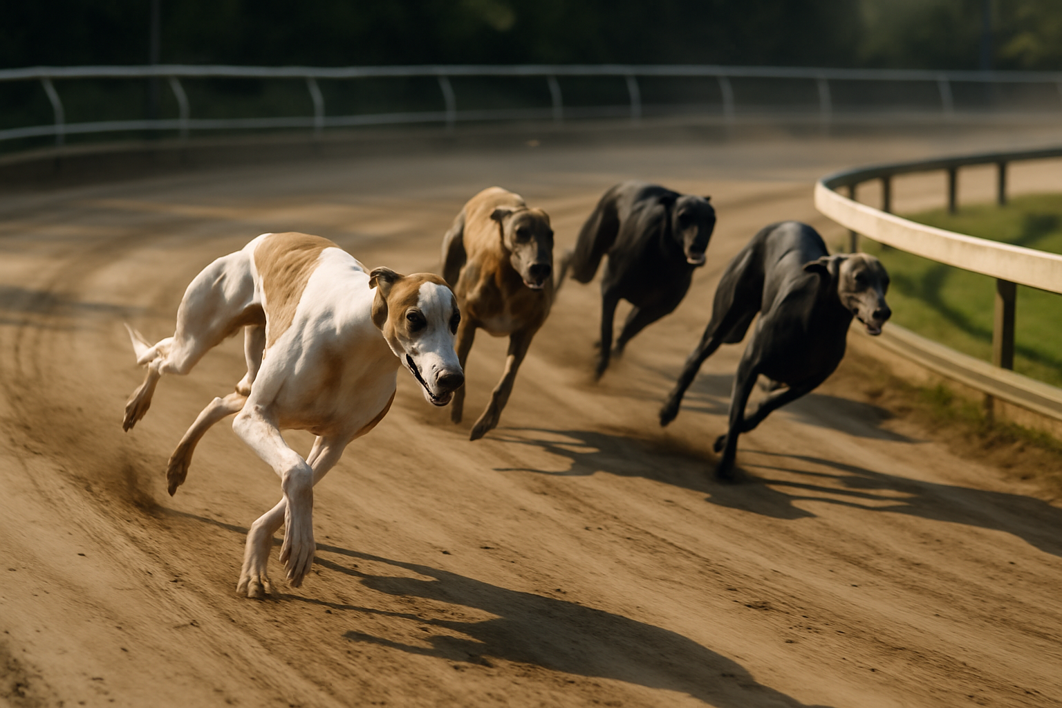 Greyhound racing photography
