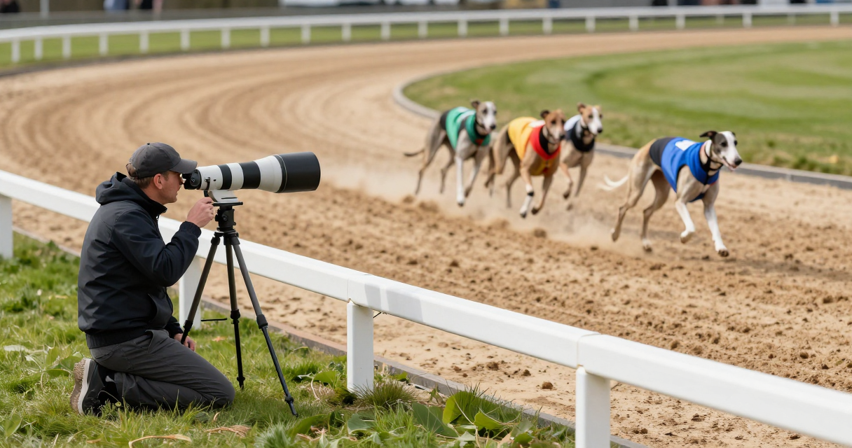 Greyhound racing photography